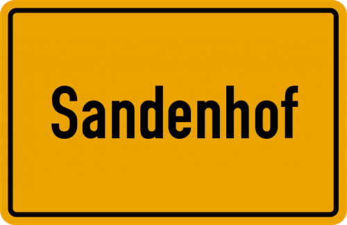 Ortsschild Sandenhof