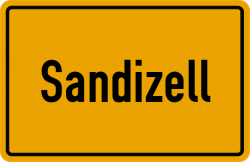Ortsschild Sandizell