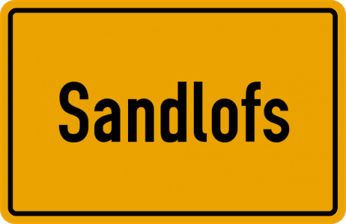 Ortsschild Sandlofs