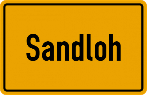 Ortsschild Sandloh, Oldenburg