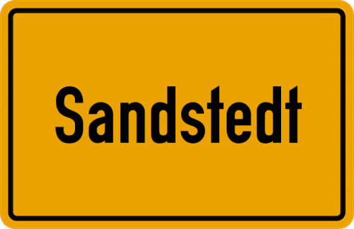 Ortsschild Sandstedt