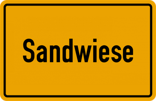 Ortsschild Sandwiese
