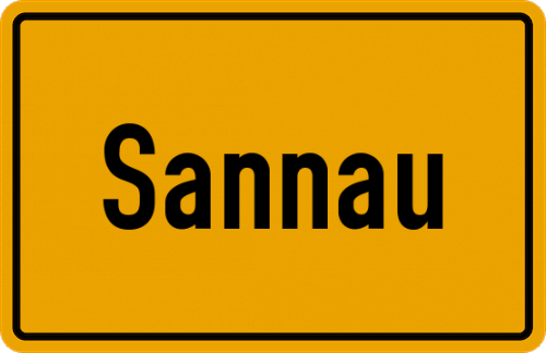 Ortsschild Sannau