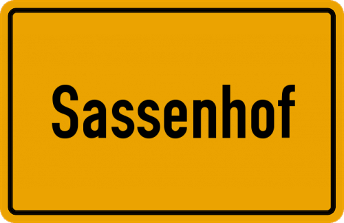 Ortsschild Sassenhof