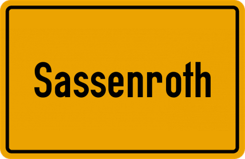 Ortsschild Sassenroth