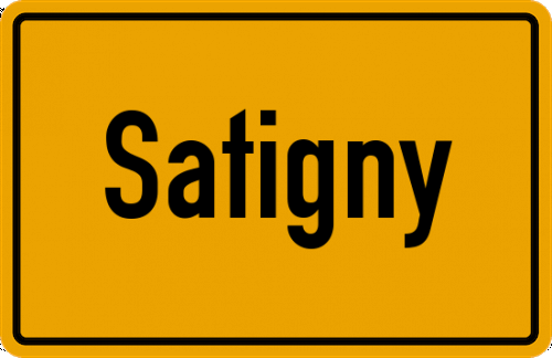 Ortsschild Satigny