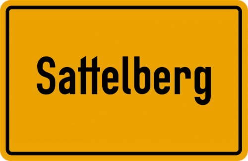 Ortsschild Sattelberg