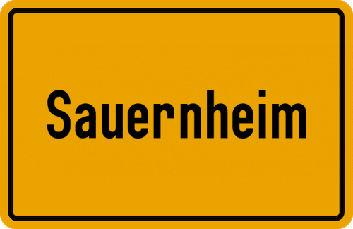 Ortsschild Sauernheim