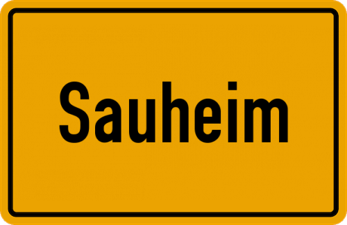 Ortsschild Sauheim