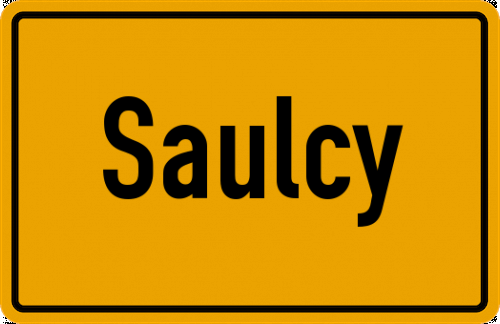 Ortsschild Saulcy
