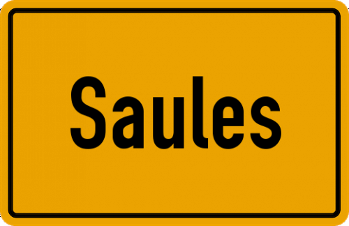 Ortsschild Saules