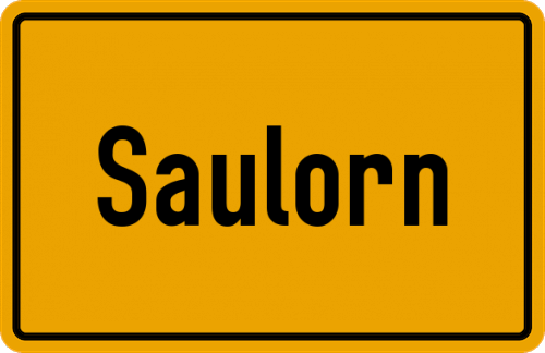 Ortsschild Saulorn, Niederbayern