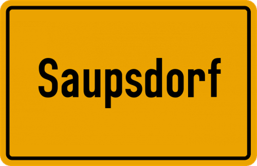 Ortsschild Saupsdorf