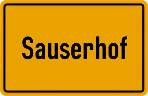 Ortsschild Sauserhof