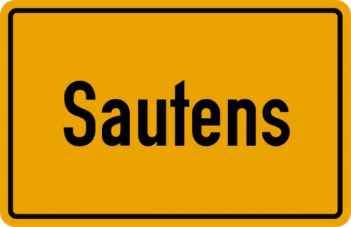 Ortsschild Sautens