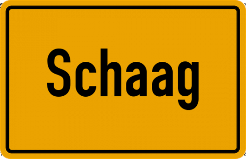 Ortsschild Schaag