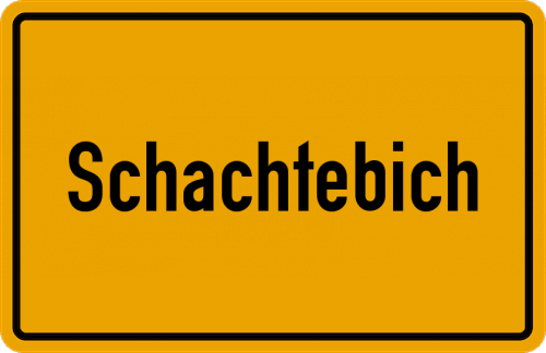 Ortsschild Schachtebich
