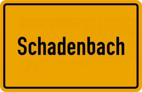 Ortsschild Schadenbach