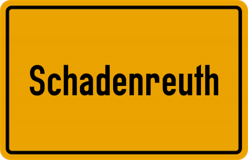 Ortsschild Schadenreuth
