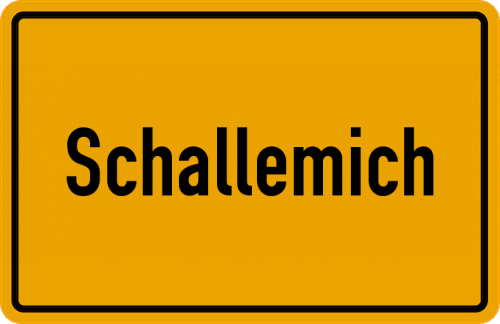 Ortsschild Schallemich, Rheinland