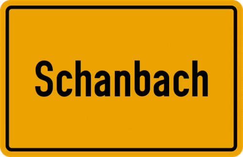 Ortsschild Schanbach