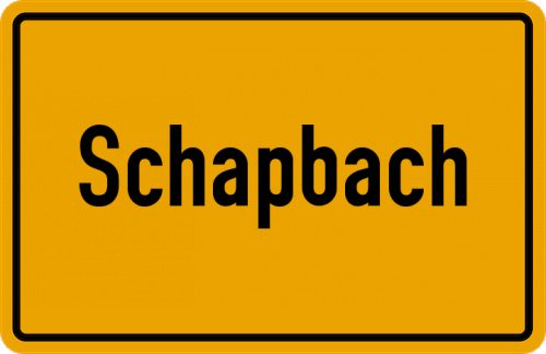 Ortsschild Schapbach