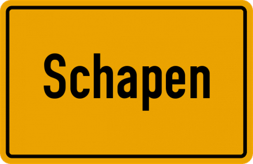 Ortsschild Schapen, Kreis Braunschweig