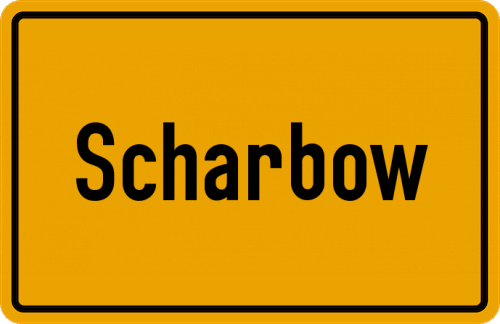 Ortsschild Scharbow