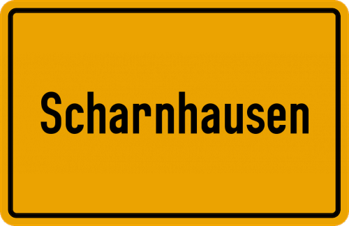 Ortsschild Scharnhausen
