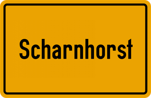 Ortsschild Scharnhorst