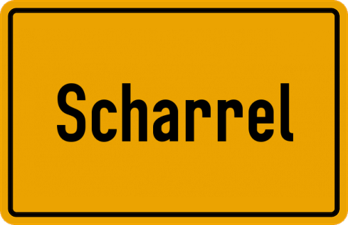 Ortsschild Scharrel, Oldenburg