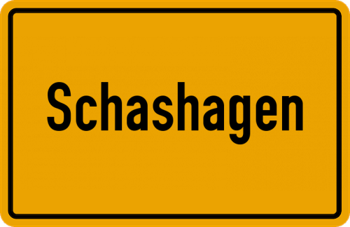 Ortsschild Schashagen