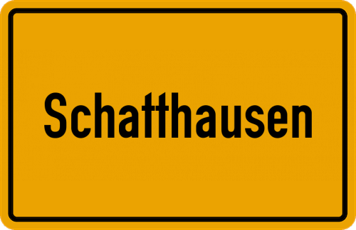 Ortsschild Schatthausen