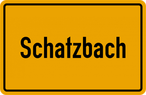Ortsschild Schatzbach, Rottal