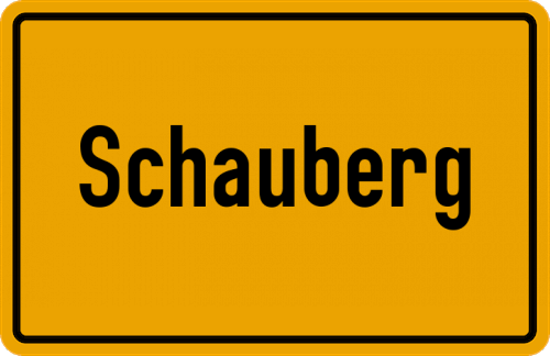 Ortsschild Schauberg