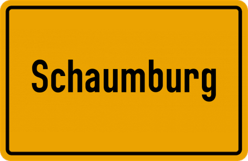 Ortsschild Schaumburg, Kreis Grafschaft Schaumburg