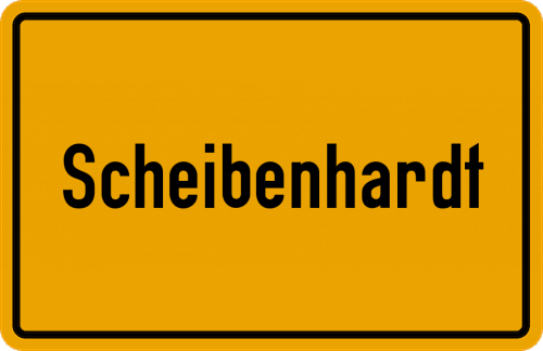 Ortsschild Scheibenhardt