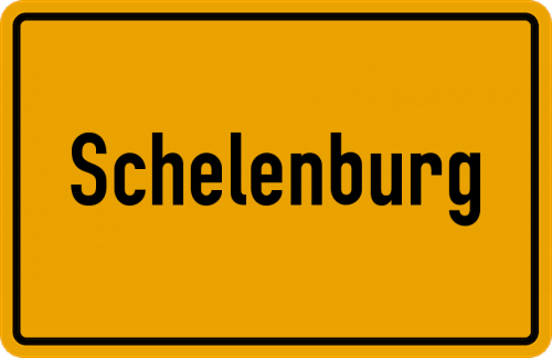 Ortsschild Schelenburg, Kreis Osnabrück
