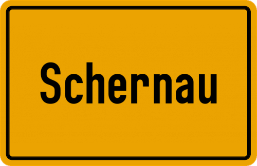 Ortsschild Schernau