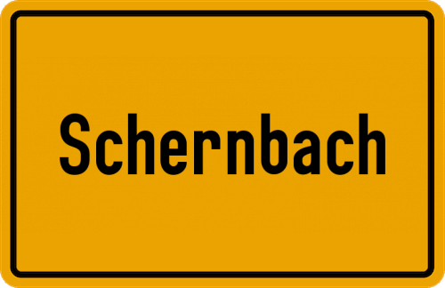 Ortsschild Schernbach