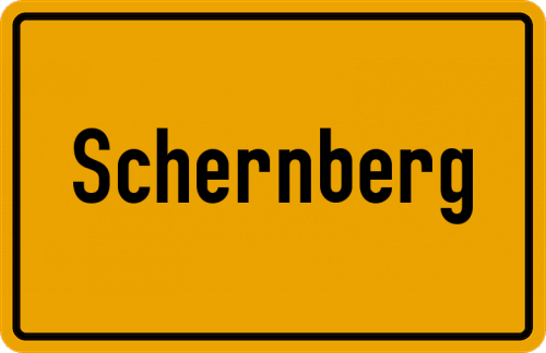 Ortsschild Schernberg