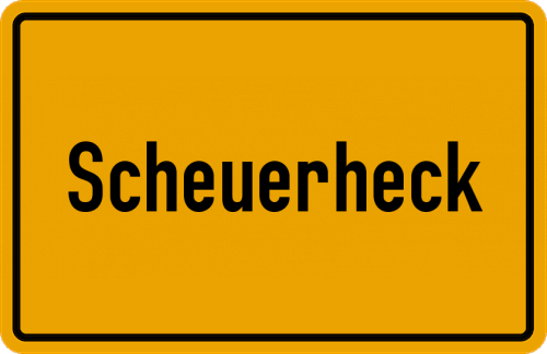 Ortsschild Scheuerheck