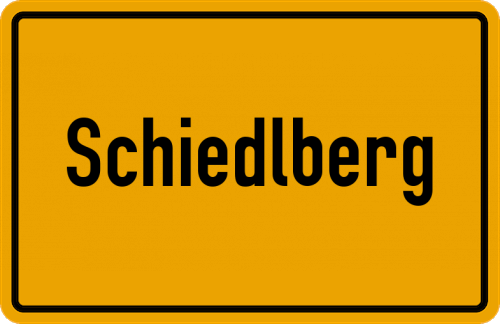 Ortsschild Schiedlberg