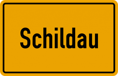 Ortsschild Schildau, Gneisenaustadt