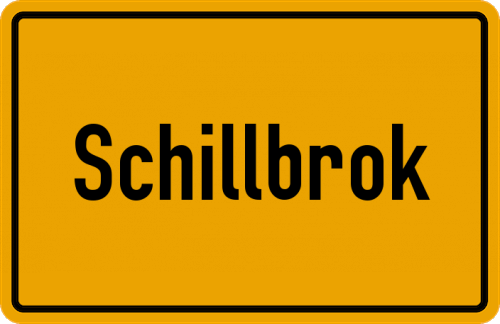 Ortsschild Schillbrok