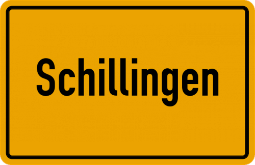 Ortsschild Schillingen