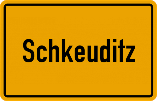 Ortsschild Schkeuditz