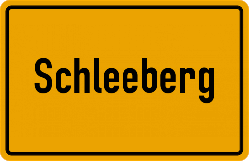 Ortsschild Schleeberg, Wald