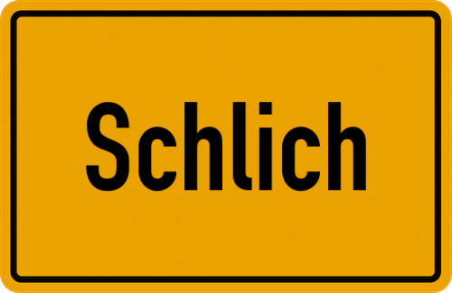 Ortsschild Schlich, Kreis Düren