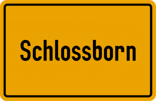 Ortsschild Schlossborn
